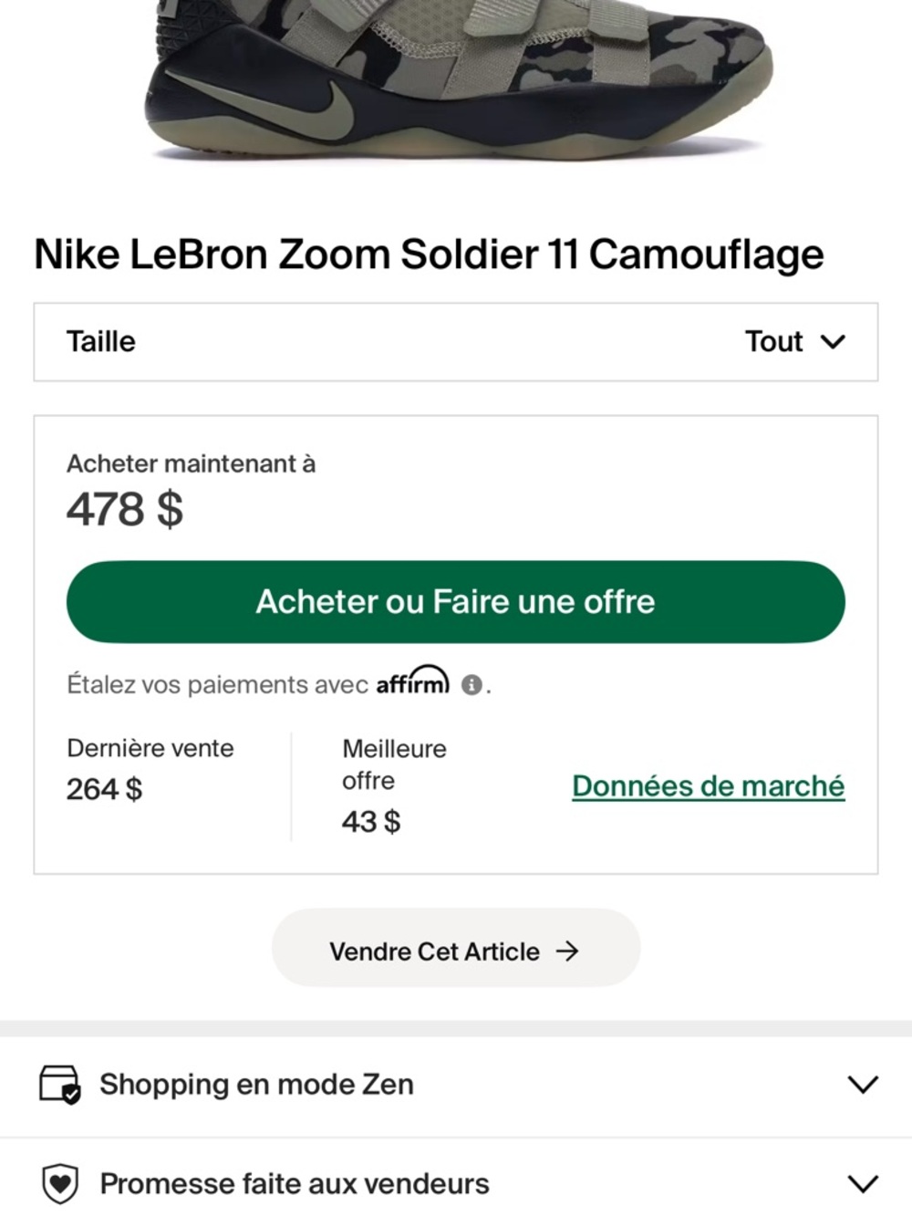 Nike LeBron Zoom Soldier 11 Camouflage Olive/Black